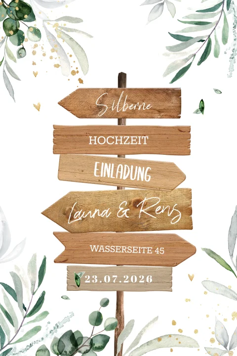Personalisierte Hochzeitseinladungen – 30 Stück Inkl. Umschläge, 19x27 Cm, Mit Individuellem Aufdruck