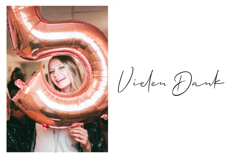 Dankeskarte Geburtstag selbst gestalten Querformat