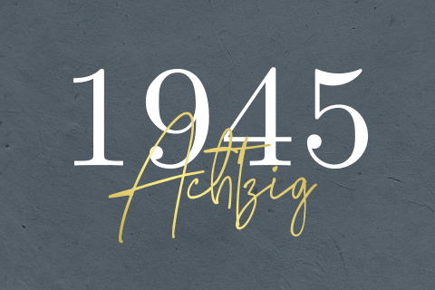 Stilvolle Geburtstagskarte zum 80. Geburtstag mit Jahreszahl