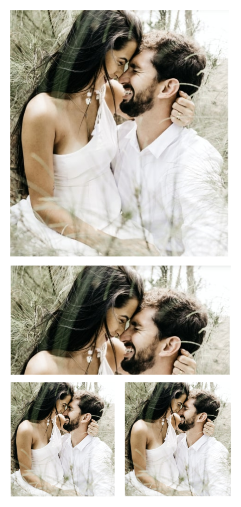 Hochzeits-Dankeskarte Selbst Gestalten mit vier Fotos