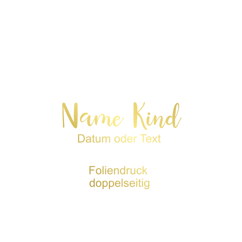 Foliendruck doppelseitig - Doppelte Geburtskarte quadratisch