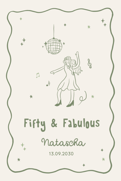 'Fifty & Fabulous' Einladung geburtstag