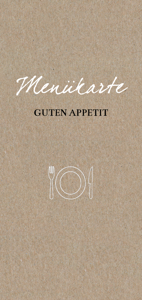 Menükarte aus echtem Kraftpapier