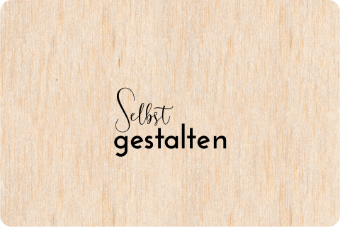 Echtholz Hochzeitseinladung einfach Querformat selbst gestalten