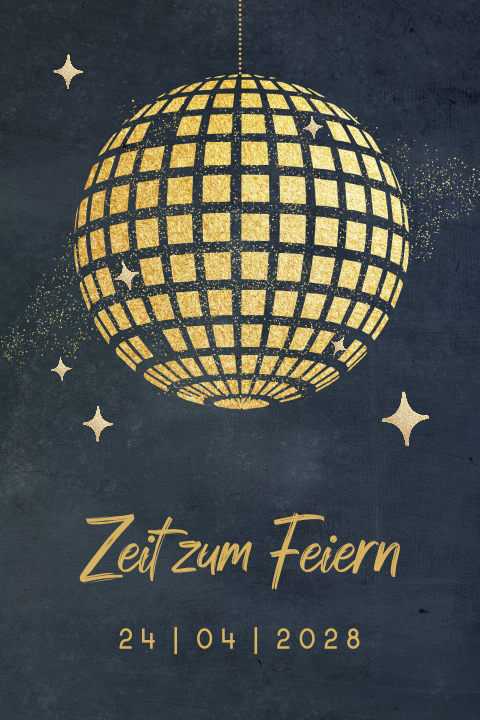 Disco-Einladung zum 60. Geburtstag