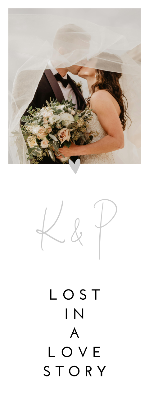 Stilvoller Fotostreifen als Dankeskarte Hochzeit, 3er-Set