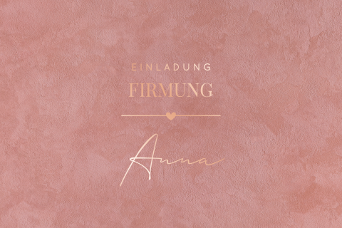 Einladung zur Firmung im Velvet-Look