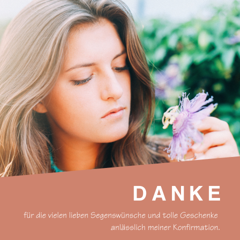Danksagung zur Konfirmation mit Foto und Text