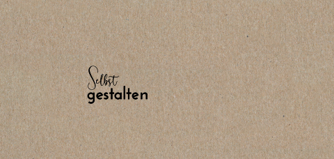 Panorama-Hochzeitskarte auf echtem Kraftpapier