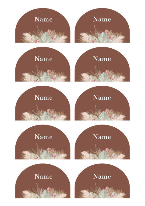 Namenskarten mit Flora-Motiv