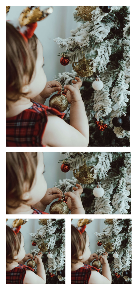 Weihnachtskarte Selbst Gestalten mit vier Fotos