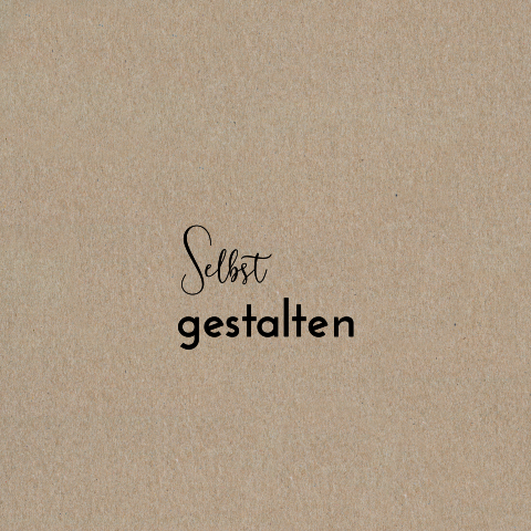 Echtes Kraftpapier Dankeskarte doppelt, quadratisch