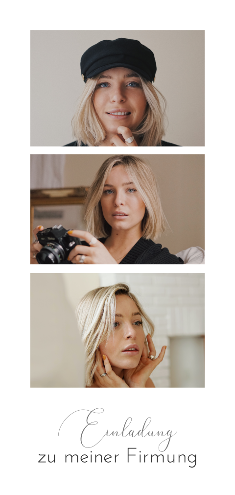 Einladung zur Firmung mit Fotostreifen