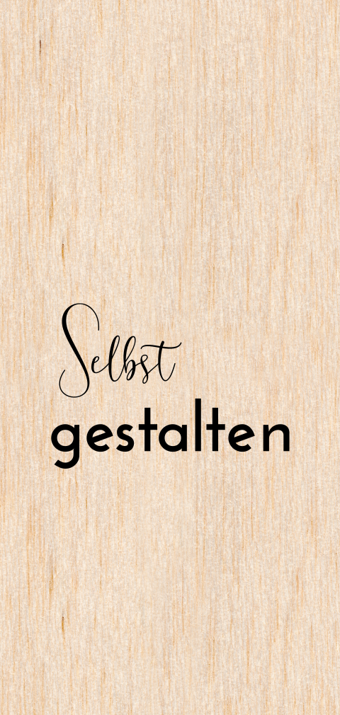 Holz Dankeskarte einfaches längliches Hochformat