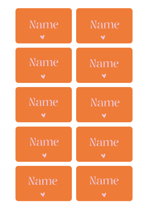 Namenskarten Moderne Color-Blocking mit runden Ecken