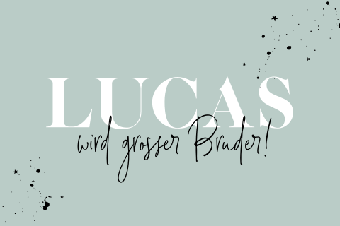 Schwangerschaftsankündigung grosser Bruder