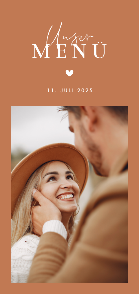 Tolle Menükarte mit Foto