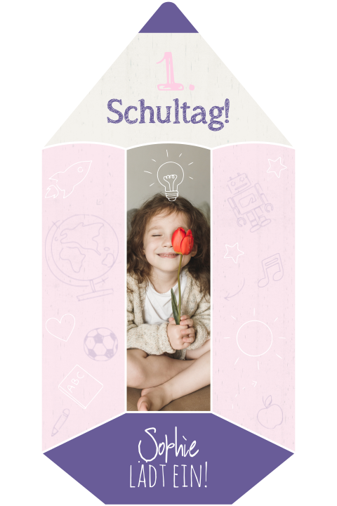 Endlich Erstklässlerin - Einladung zur Einschulung