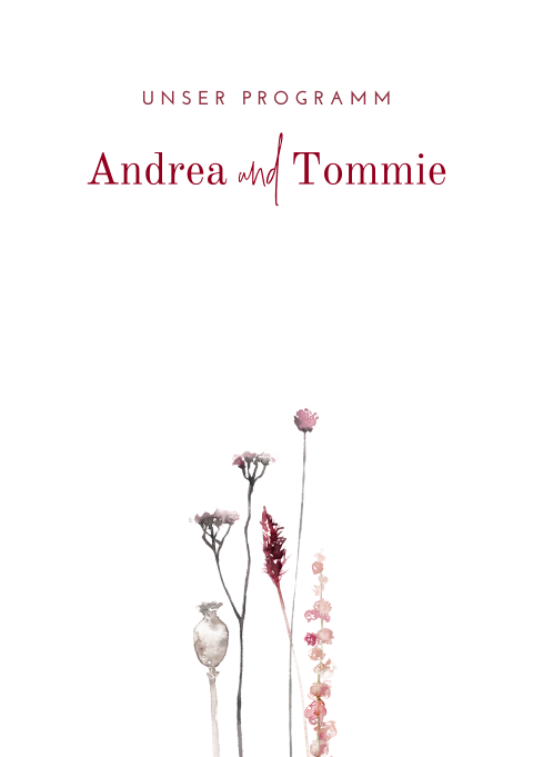 Programmheft Tagesablauf 8 Seiten Bohemian Flowers