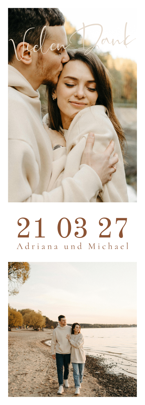 Fotostreifen Danksagungskarte Jubiläum Günstig | Set von 3 Stück