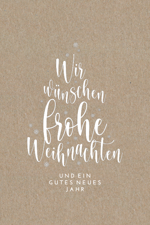 Firmen-Weihnachtskarte im Kraftlook