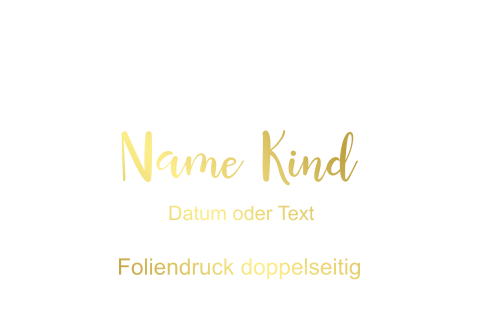 Foliendruck doppelseitig - Geburtskarte Querformat doppelt