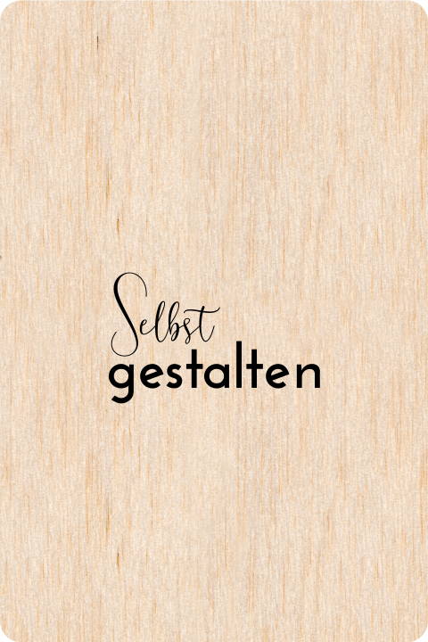 Echtholz Hochzeitseinladung hochformat selbst gestalten