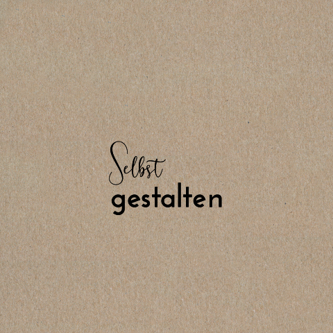 Echtes Kraftpapier Dankeskarte quadratisch einseitig