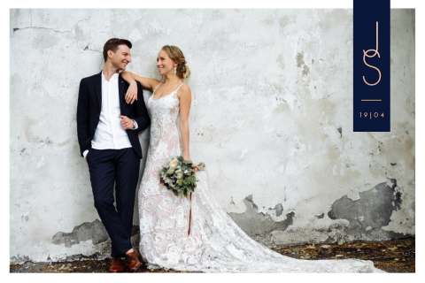 Stilvolle Dankeskarte mit Foto und Foliendruck