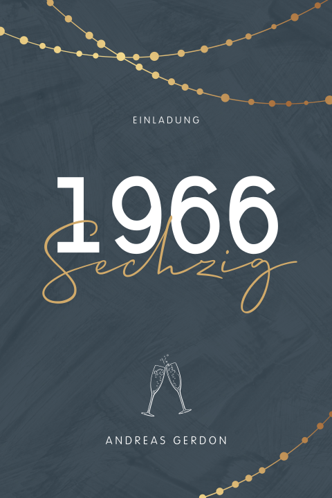 Geburtstagseinladung zum 60 mit Jahreszahl