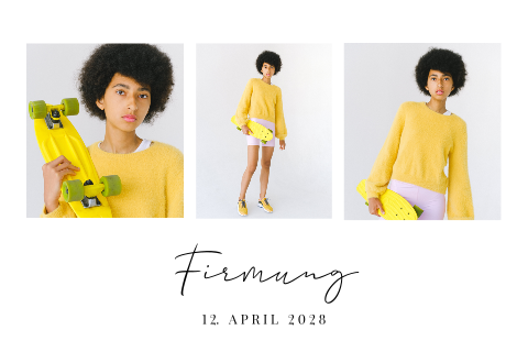 Einladung zur Firmung mit 3 Fotos