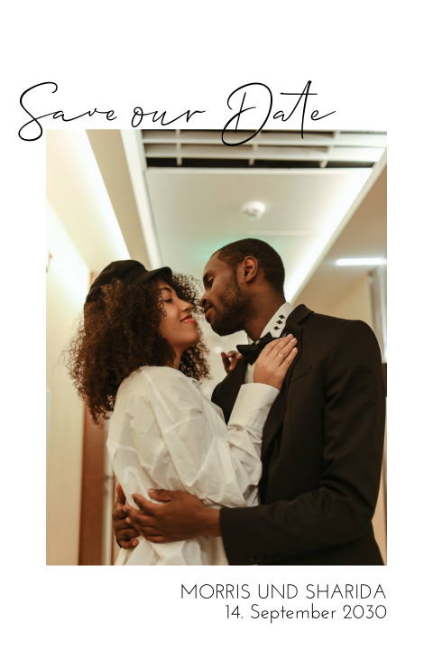 Polaroid-Save the Date Karte Hochzeit