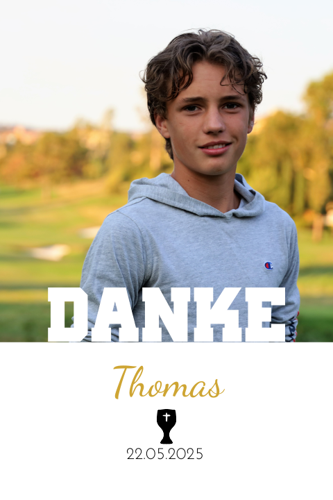 Danksagung zur Konfirmation mit großem Danke