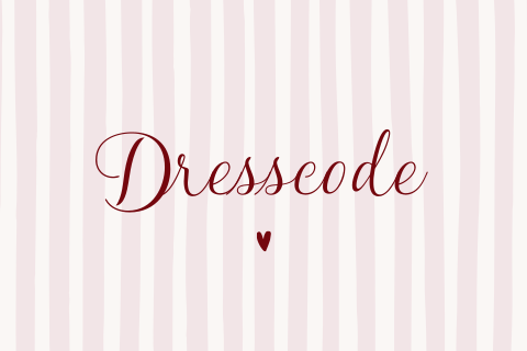 Dresscode Karte mit rosa Streifen