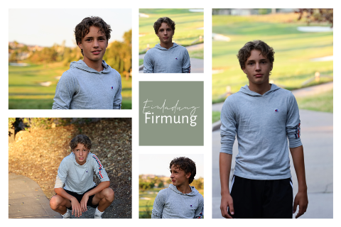 Einladung zur Firmung mit Fotocollage