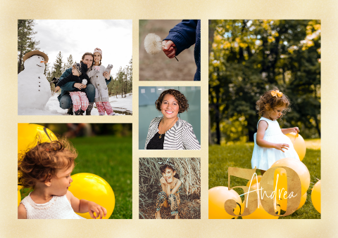 Tischset mit Fotocollage zum 50. Geburtstag