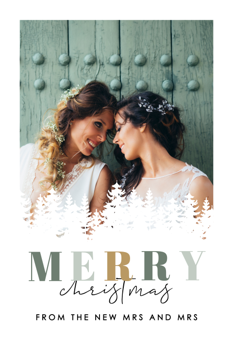 Hochzeits-Dankeskarte Frohe Weihnachten