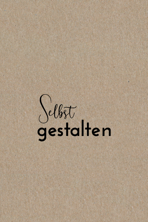 Echtes Kraftpapier Geburtskarte einfach Hochformat