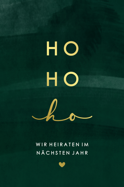 Weihnachtskarte save the date Ho Ho Ho