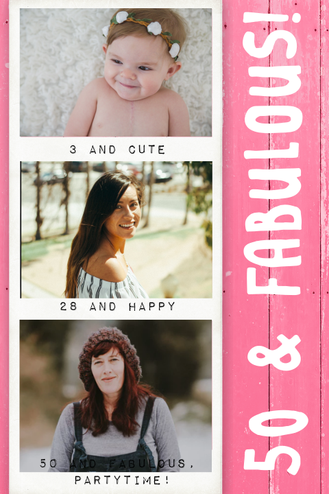 Originelle Einladungskarte mit Fotorahmen