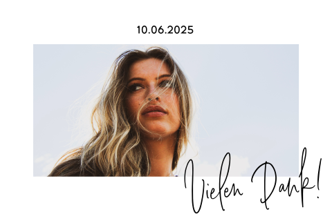 Danksagung zur Konfirmation mit Foto und Text "Vielen Dank!"
