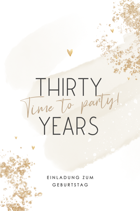 Hübsche Geburtstagseinladung "Time to Party"