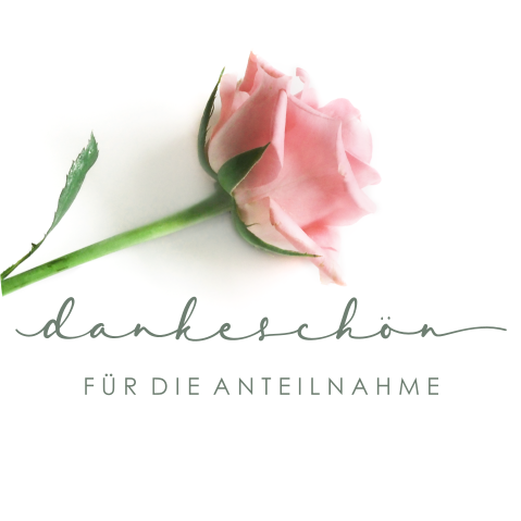 Aufkleber Trauer mit Rose im Fotolook