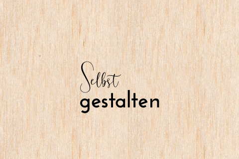Echtes Holz Dankeskarte einfach Querformat