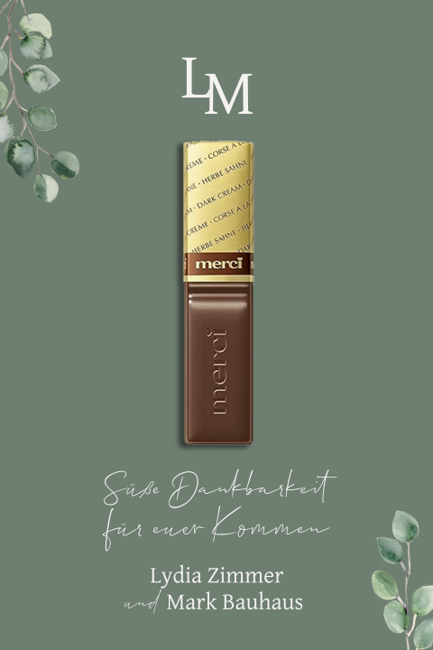 Gastgeschenk Hochzeit Schoko-Karte "Herzverbundenheit"