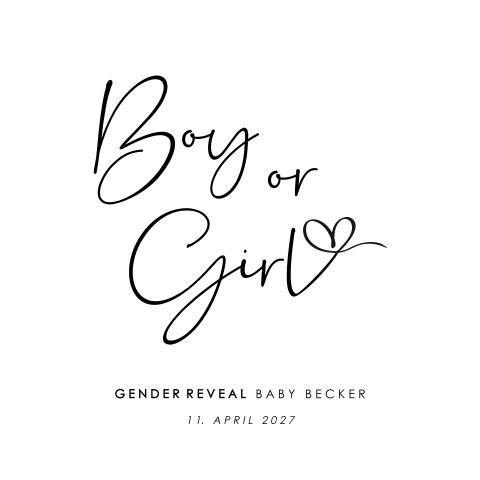 Moderne Einladung zur Gender Reveal Party Boy or Girl