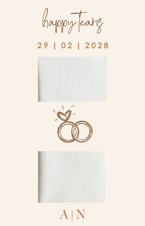 Einsteckkarte mit Ring Motiv für Taschentücher | 2 Stück