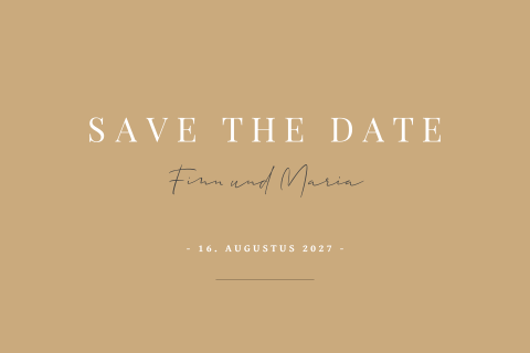 Schlichte Save the Date Karte im Gelbton