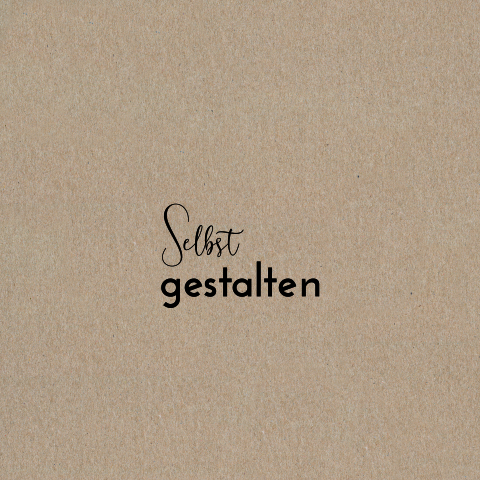Echtes Kraftpapier Geburtskarte doppelt, quadratisch