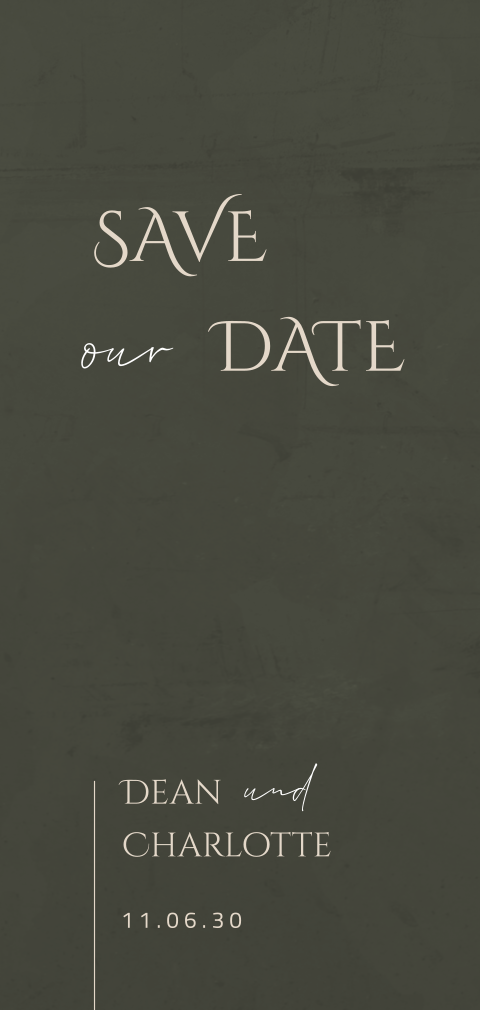 Save the date-Karte Green Velvet